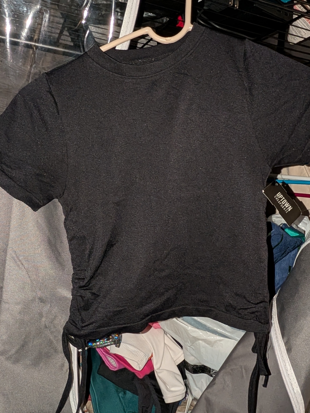 Black Side-Tie Tee